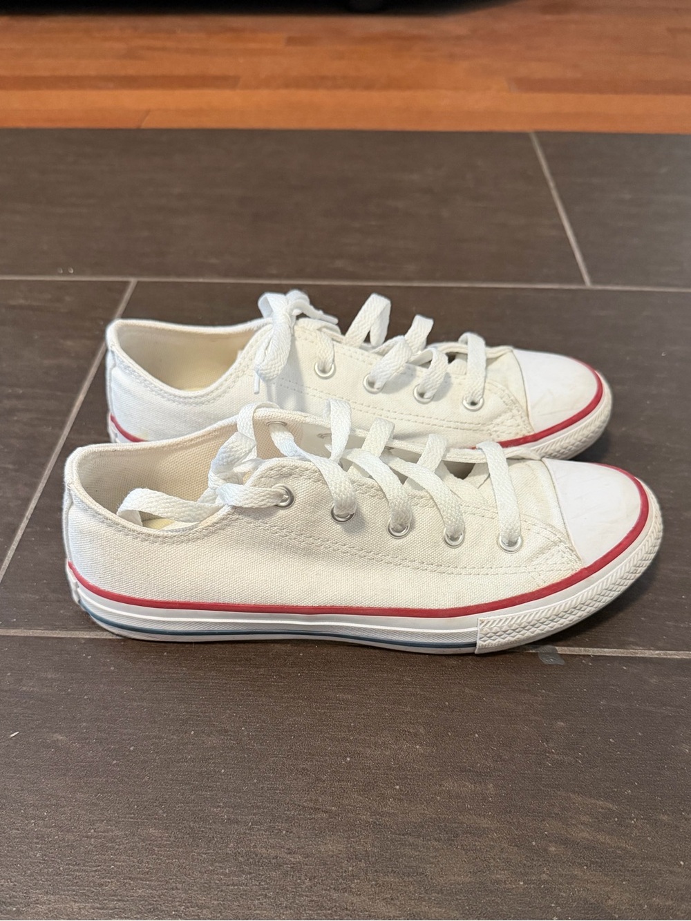 Converse Kids White Low-Top Canvas Sneakers